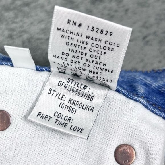 GRLFRND | Karolina High-Rise Light Wash Distressed Jeans in ‘Part Time Love’ - Picture 13 of 14